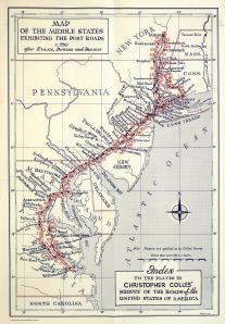 Index to the Plates in Christopher Colles' Survey of the Roads of the United States of America.